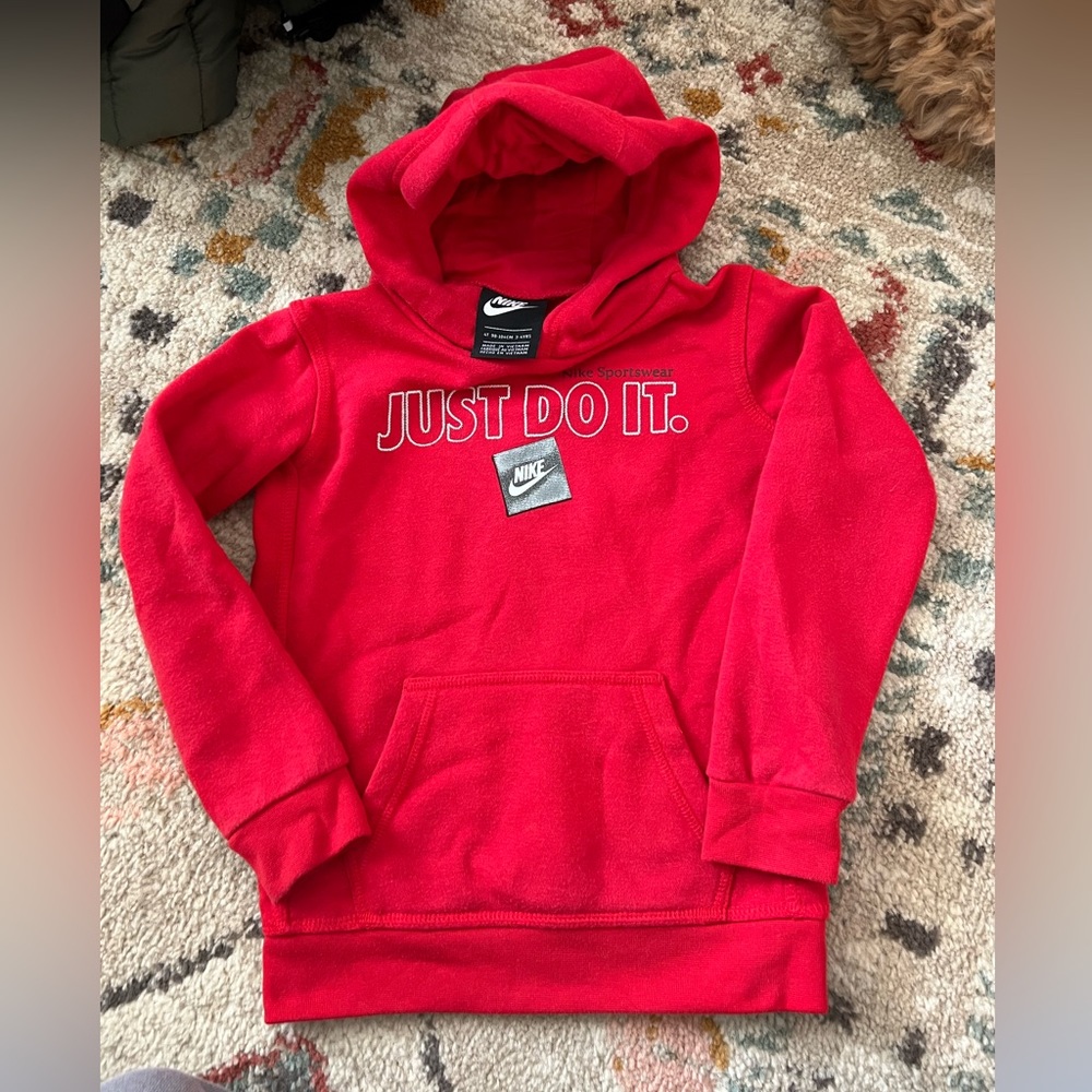 Red Nike Hooded Sweatshirt size 4T.